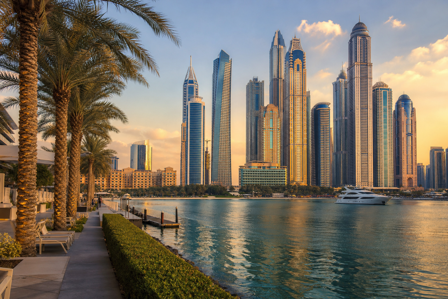 Dubai skyline holiday destination from Pakistan