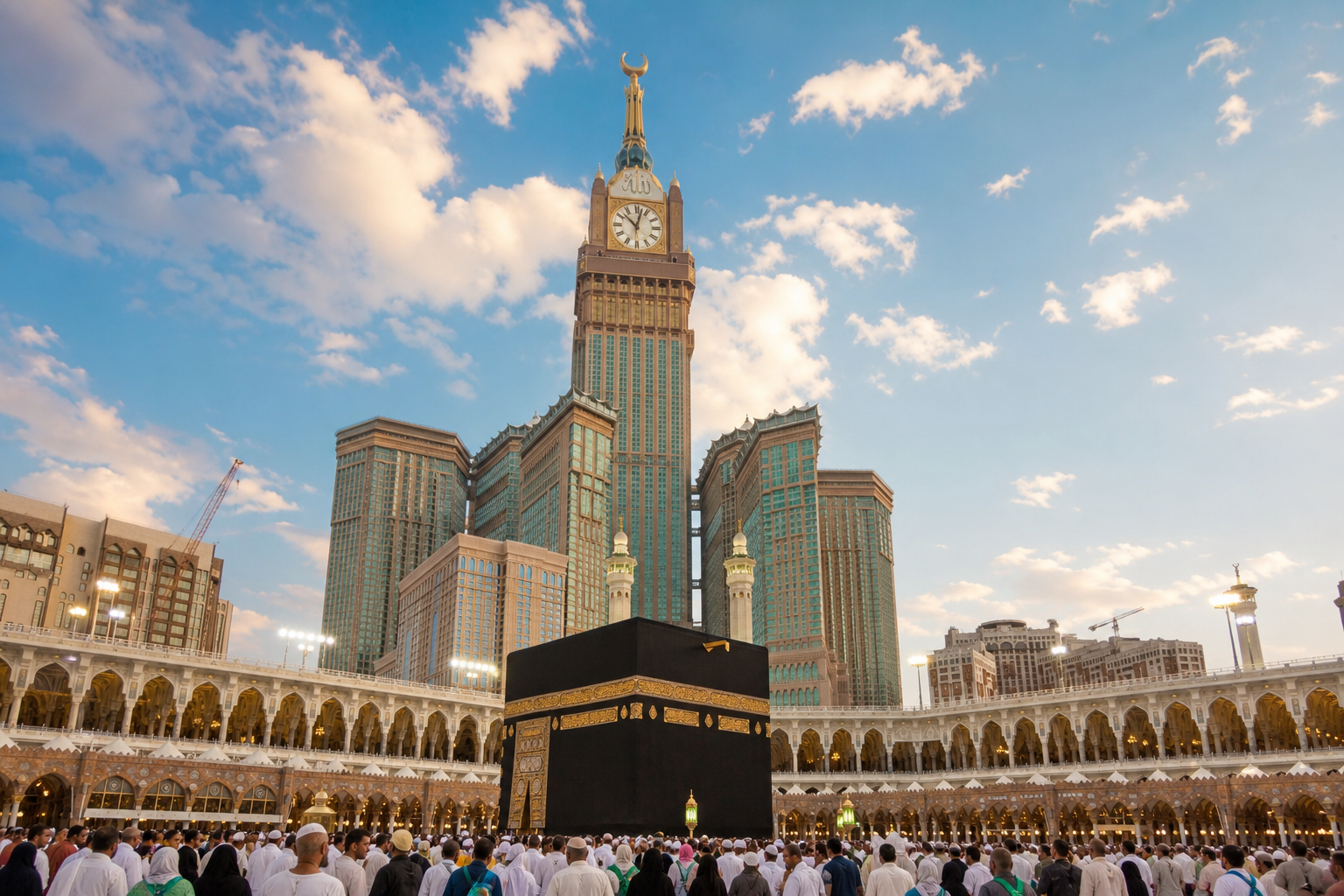 Umrah travel destination with Kaaba view
